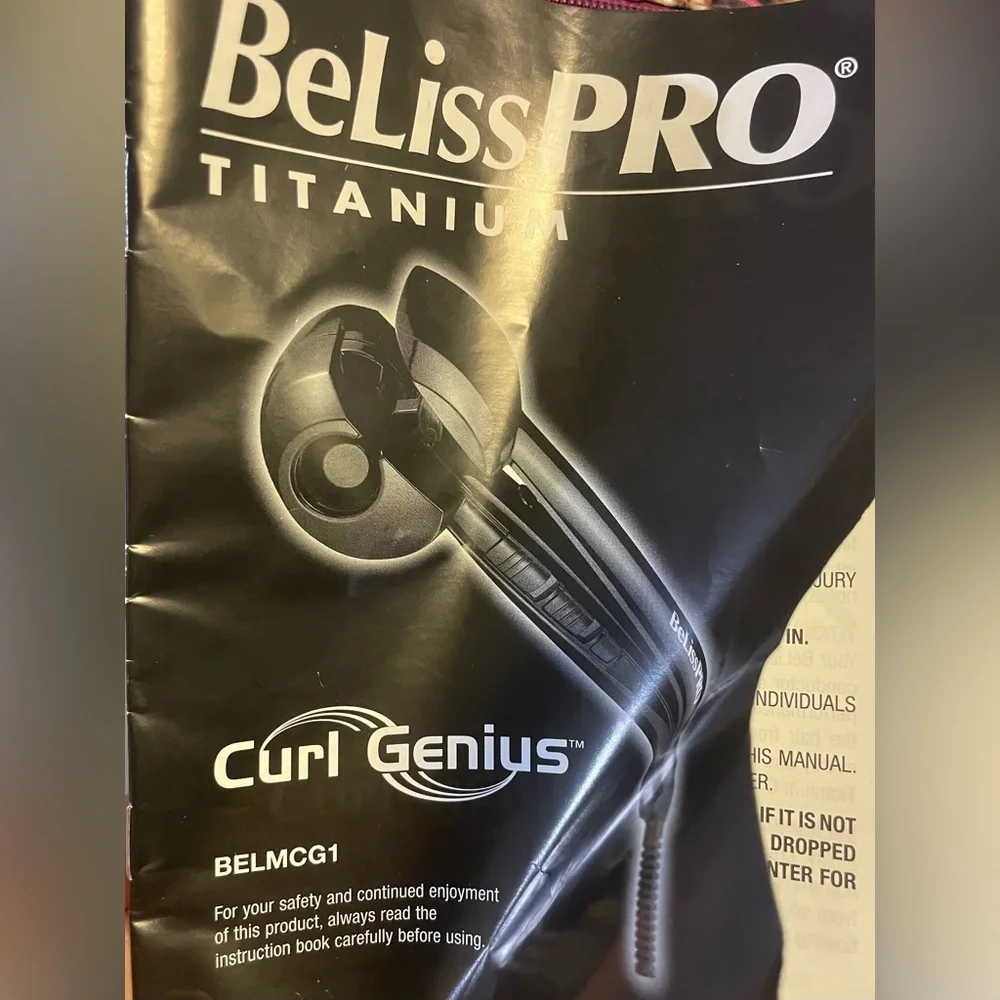 Beliss‎ Pro Titanium Hair Curler - Magenta and Bag